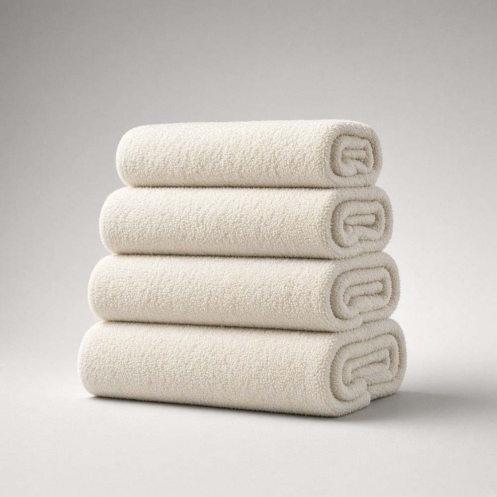 Lot de 4 serviettes de bain coton — vue secondaire