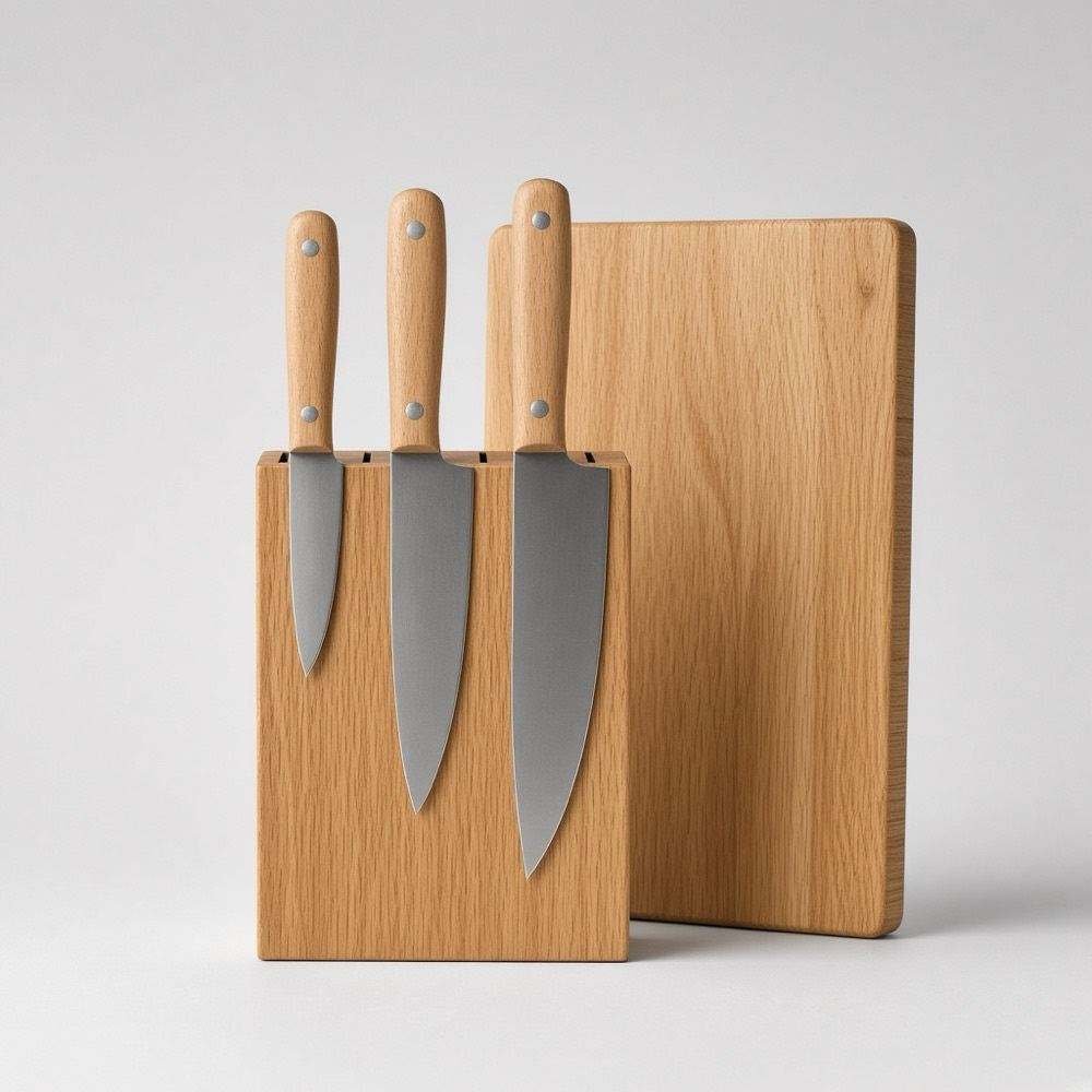 Set de couteaux de cuisine et planche à découper — vue secondaire