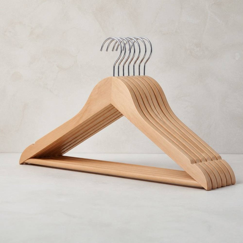 Lot de 6 cintres bois